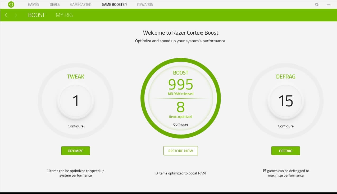 Razer Cortex Game Booster 10.7.9.0 download the new version for windows